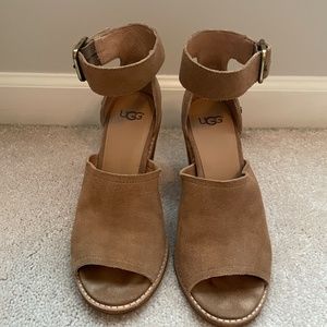 UGG Aja Ankle Strap Sandal with high heels